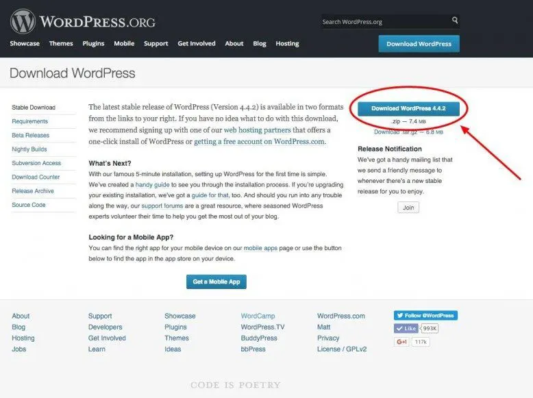 جدیدترین نسخه وردپرس را از WordPress.org در محلی به انتخاب خود دانلود کنید