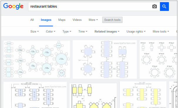 جست و جوی نقشه و نمودار در گوگل