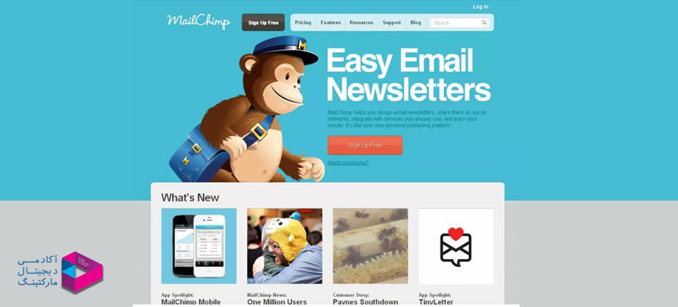 میل چیمپ یکی از بهترین ابزارهای ارسال گروهی ایمیل است