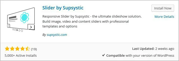 افزونه Slider by Supsystic
