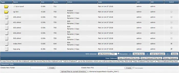  روی Upload files to current directory کلیک کنید