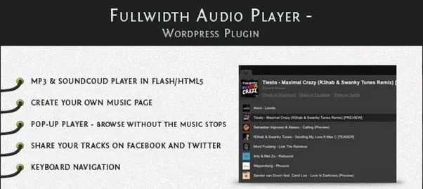 Fullwidth Audio Player