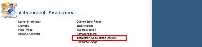وارد قسمت Installatron Application Installer شوید