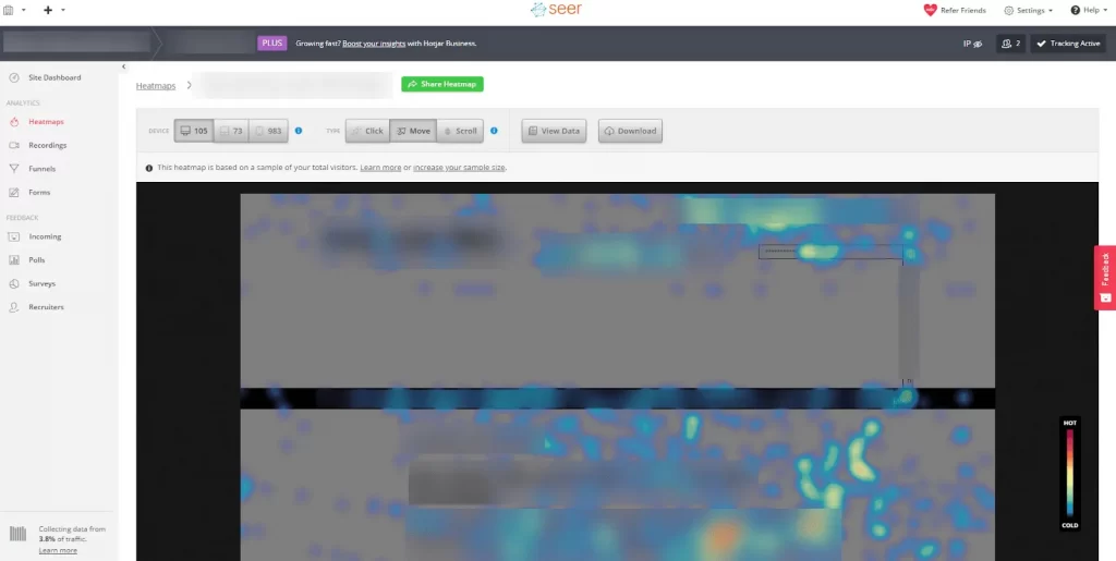 نقشه حرارتي حركتي (Move heatmap)