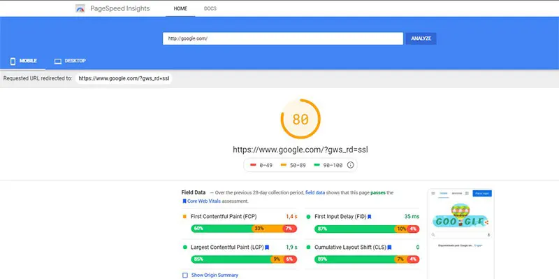 PageSpeed Insights